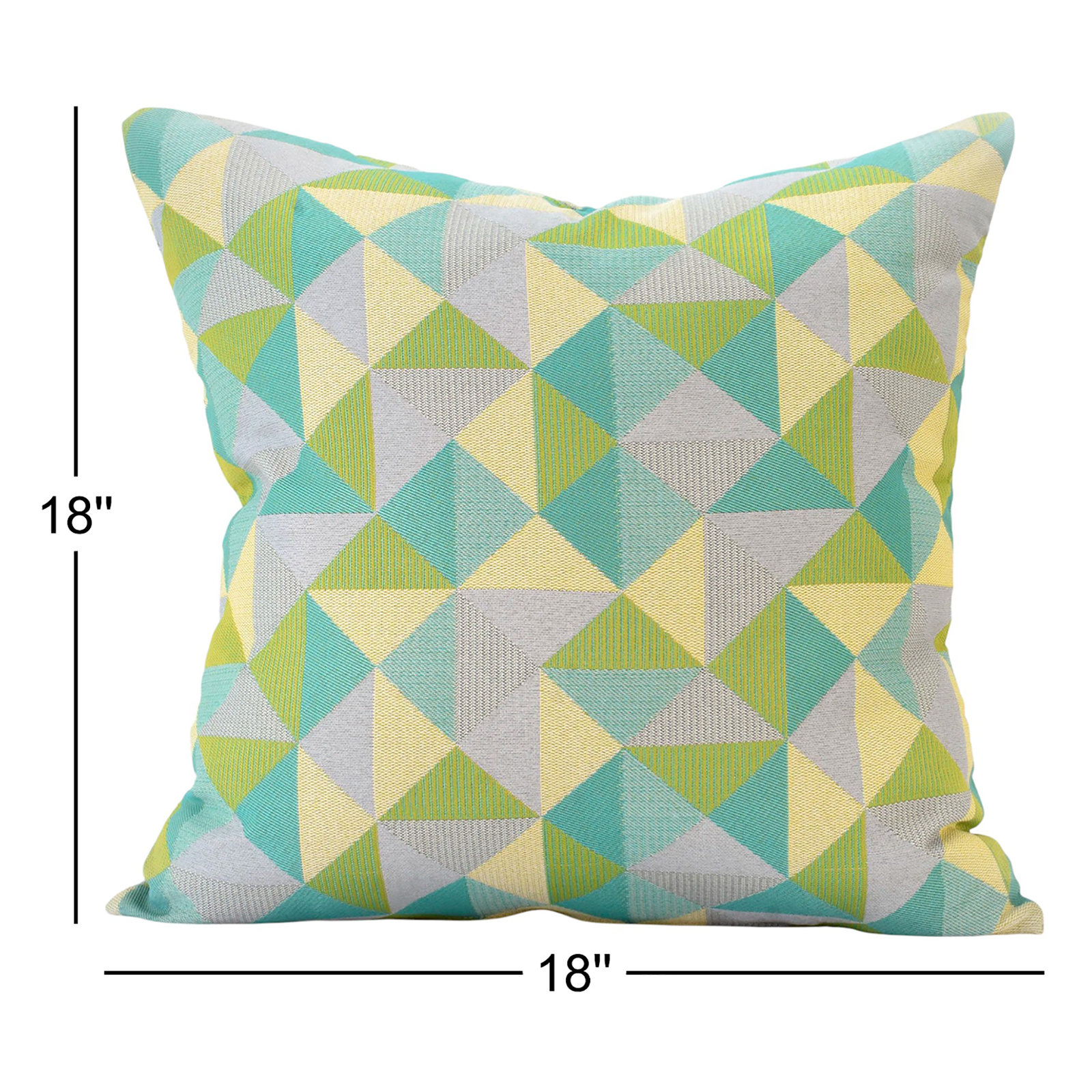 Pacifica Geometric Indoor/Outdoor Throw Pillow, Ruskin Lagoon, 18"H x 18"W