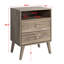 Table de chevet 2 tiroirs Breux-620740143