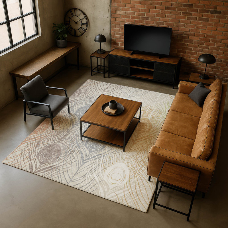 Premium Machine Washable Mayfield AMF2273 Floral Rug, 10' x 14', Beige