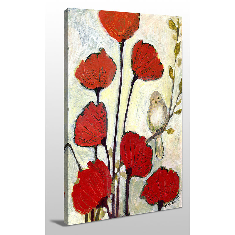 «Under the Poppies No.2», reproduction d'art sur toile tendue, H 40 po x l 24 po x P 1 po