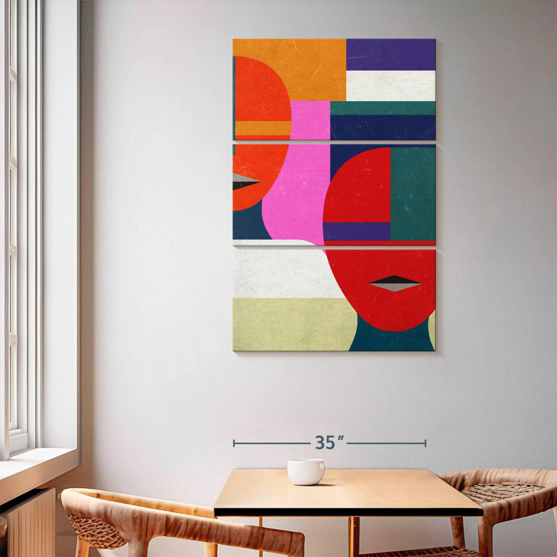 Avery Geometric Faces, 65'' H x 42'' W