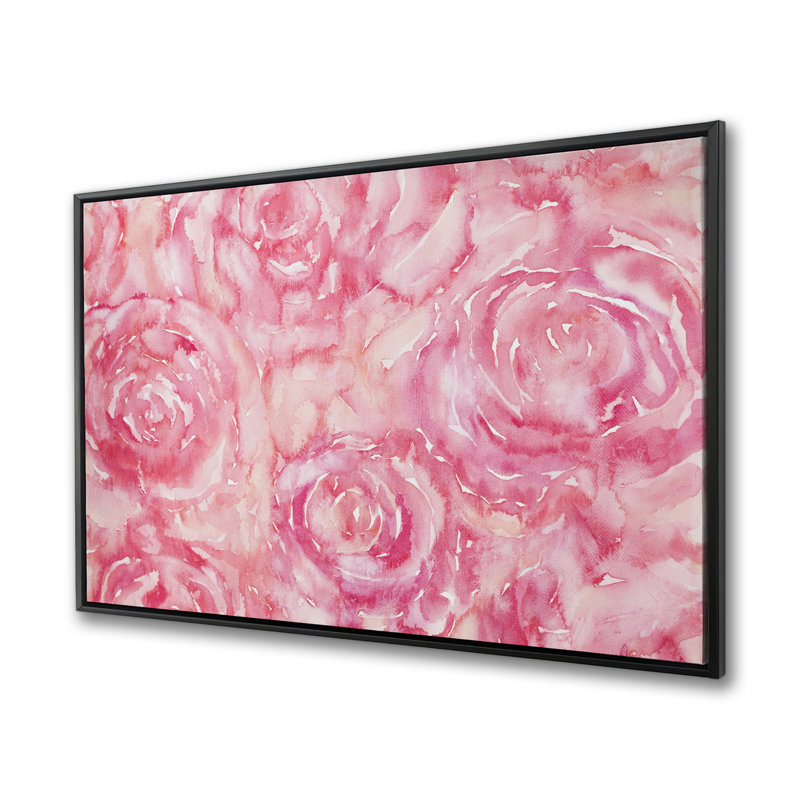 Roses à l'aquarelle - Toile florale romantique pour la décoration intérieure