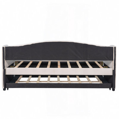 Kacy Upholstered Daybed with Trundle, Sofa Bed,bed frame,platform bed by Wildon Home