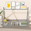 Lit de sol en forme de tente, avec garde-corps, lattes, porte-702098411-702098389