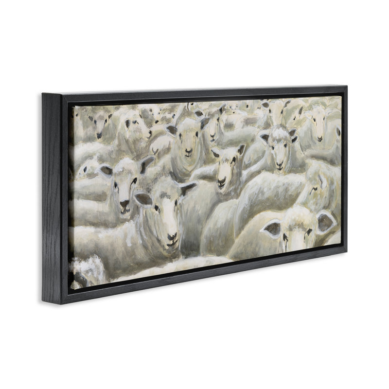 Cadre flottant Herd MENTALITY, H 11 po x l 25 po, Cadre flottant noir de jais