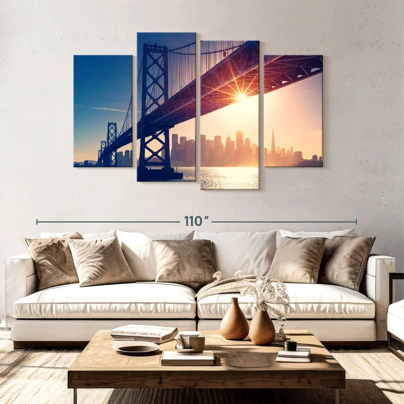 Lilie Golden Gate SF Skyline, H 54 po x l 84 po