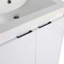 Meuble-lavabo autoportant 24 po avec lavabo en résine et 2 portes à fermeture douce (emballage KD)