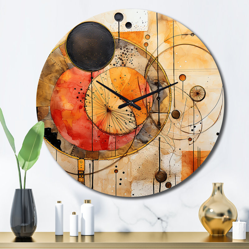 Horloge murale Golden Hue Horizons, Grand