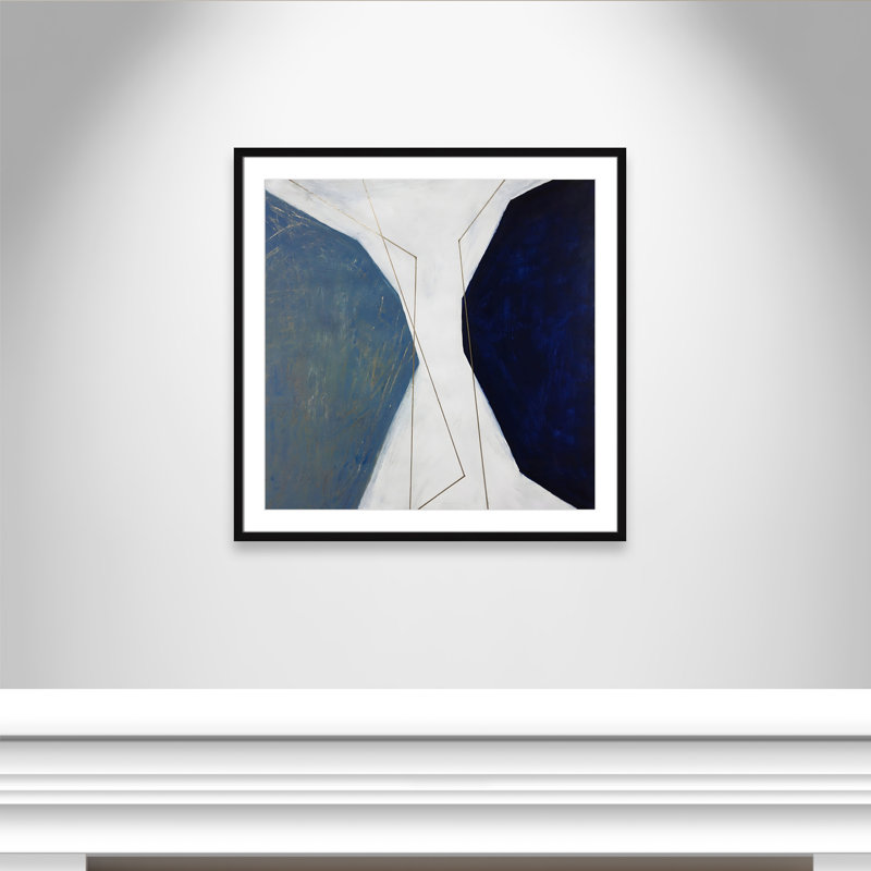 «Octagon Abstraction II» par Casa Fine Arts, Cadre simple noir, Oui, H 32 po x l 32 po x P 1,25 po