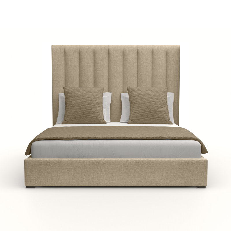 Dezyah Upholstered Standard Bed, California King, Brown Flax Revolution®