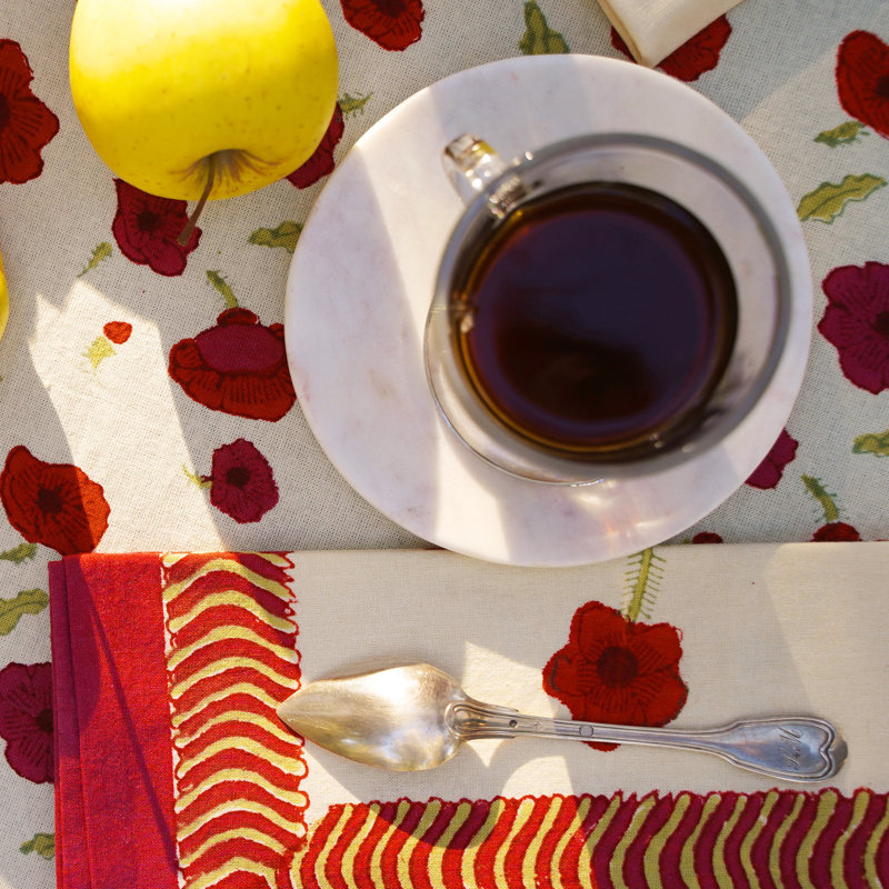 Poppies 100% Cotton Square Napkins