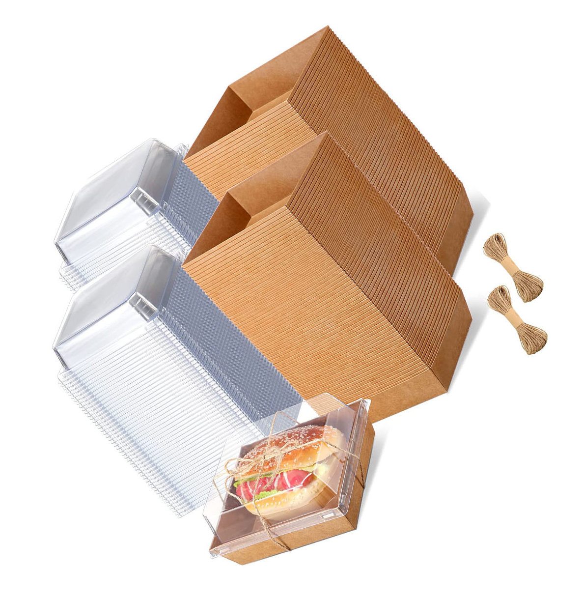 Paper Charcuterie Boxes 50PCS Disposable To Go Dessert Container Bakery  Boxes