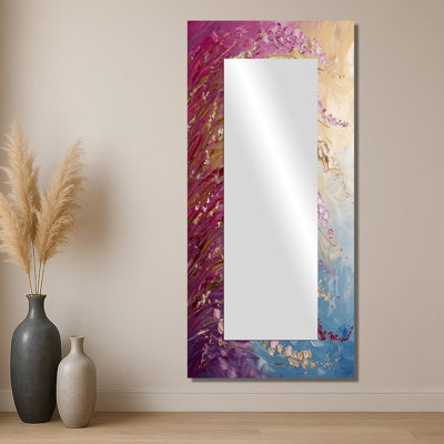 Fleurs violettes, beauté sauvage, déplié I - miroir mural Violets - imprimé sur métal