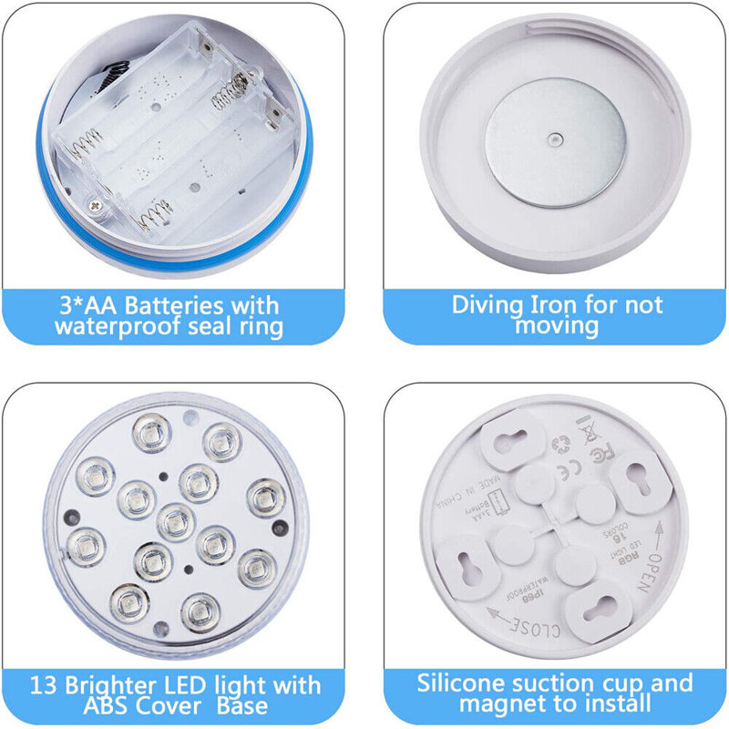 White Low Voltage Battery Powered Integrated LED Deck Light Kit