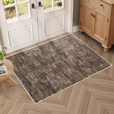 Tapis lavables Tapis de salon pour chambre à coucher Grands tapis Tapis de salle à manger rétro ultra doux en fausse laine Tapis antidérapant à poils courts pour la décoration de bureau