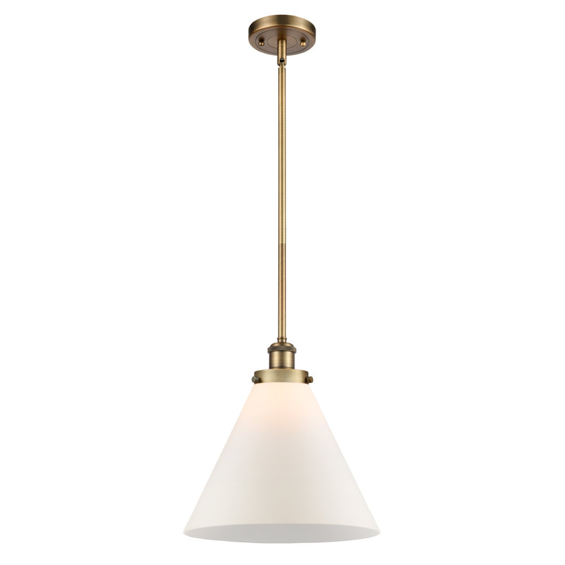 Gelinas 1 - Light Single Pendant, Oil Rubbed Bronze, No Bulb Included, Matte White