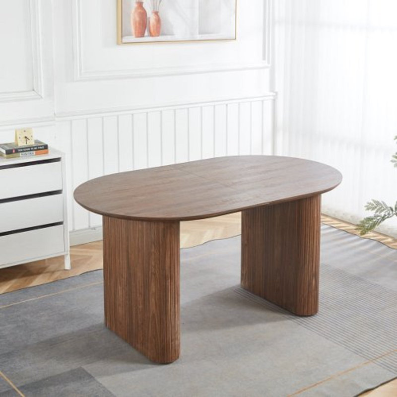 Adjustable Extensible Table Leg Set - Multi-Functional MDF Legs For Dining Tables, Office Desks & Coffee Tables Walnut Finish 230/190/150X90x75cm
