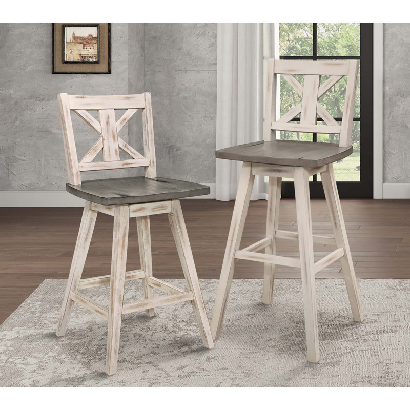 Ensemble de 2 chaises pivotantes à 360 degrés à hauteur de comptoir