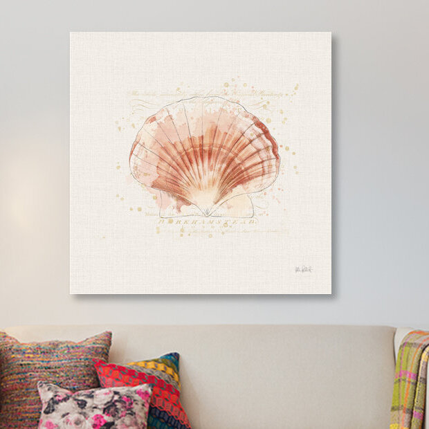 «Shell Collector IV», reproduction d'impression sur toile tendue, H 18 po x l 18 po x P 1,5 po, Toile tendue, Pas de tapis