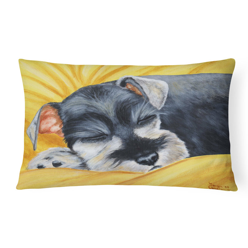  Coussin intérieur / extérieur Snoozing Schnauzer