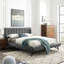 Grand lit plateforme tapissier en tissu touffeté Julia-1680875236
