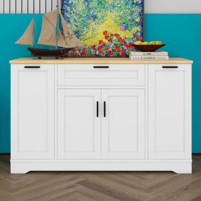 Buffet de rangement pour cuisine, table de salle à manger extensible, tablettes réglables, support coulissant à 3 niveaux