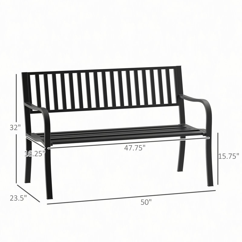 Banc de jardin extérieur, banc de patio