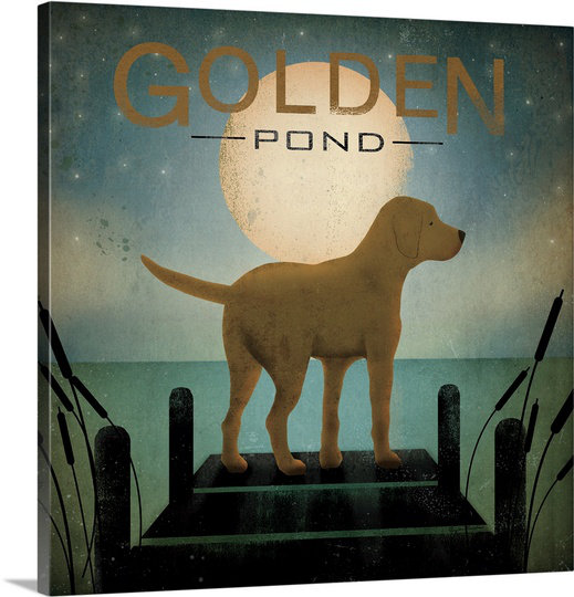 " Moonrise Yellow Dog - Golden Pond " by Ryan Fowler Great Big Canvas