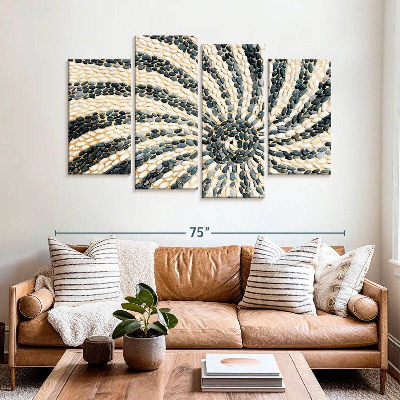 Mosaïque de galets Avery Sun, H 42 po x l 68 po