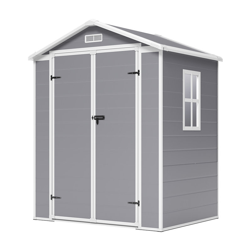 Aryia 6ft. W x 4 ft. D Plastic Apex Tool Shed