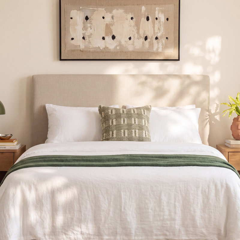 Eisley Upholstered Headboard, King, Classic Linen Linen