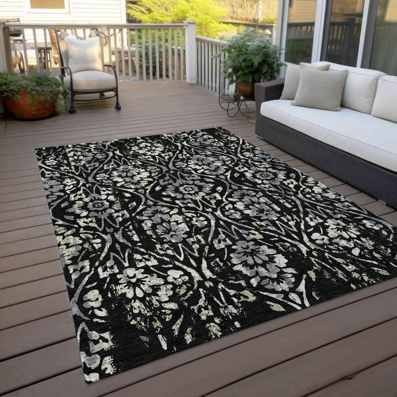 Tapis intérieur / extérieur Maliana, Rectangle de 10 pi x 14 pi