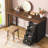 47 inches Vanity Desk with 5 Drawers-1591279121