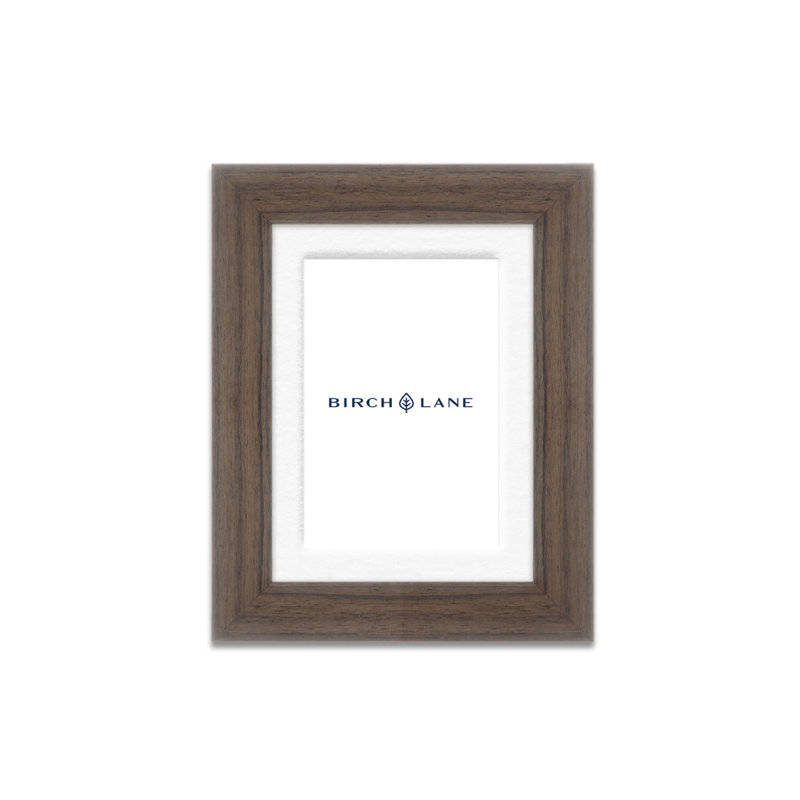 Wood Picture Frame with Mat, Brown, 5" x 7", 11" x 14"