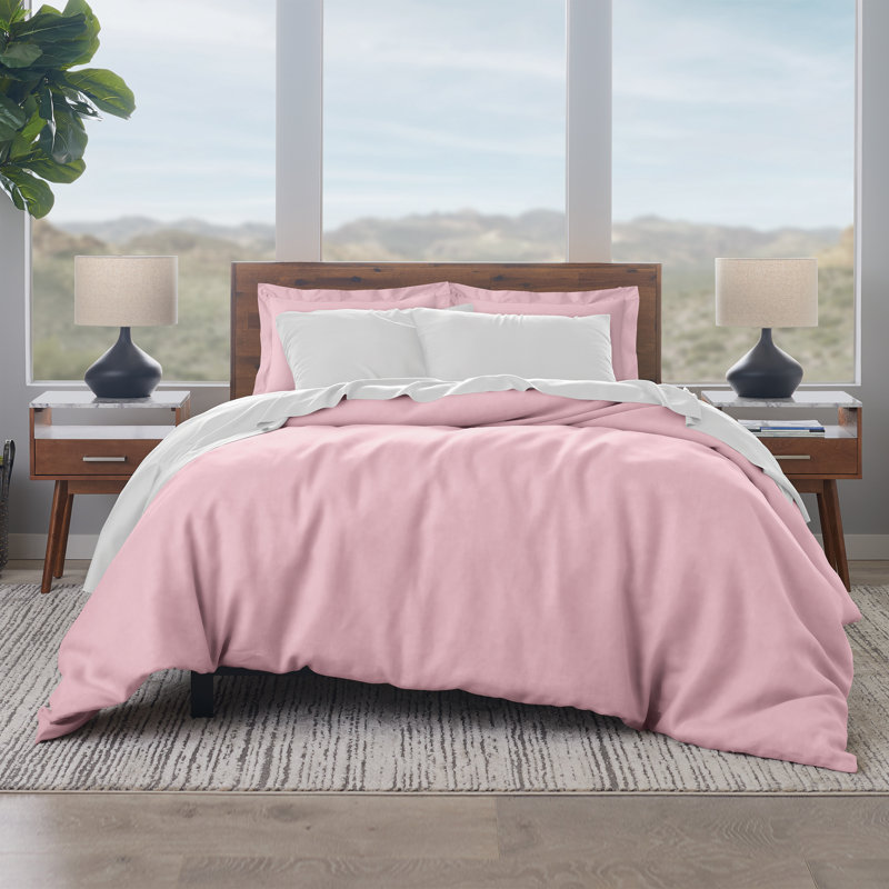 EJ Classic Cotton Percale Duvet Cover, Blush
