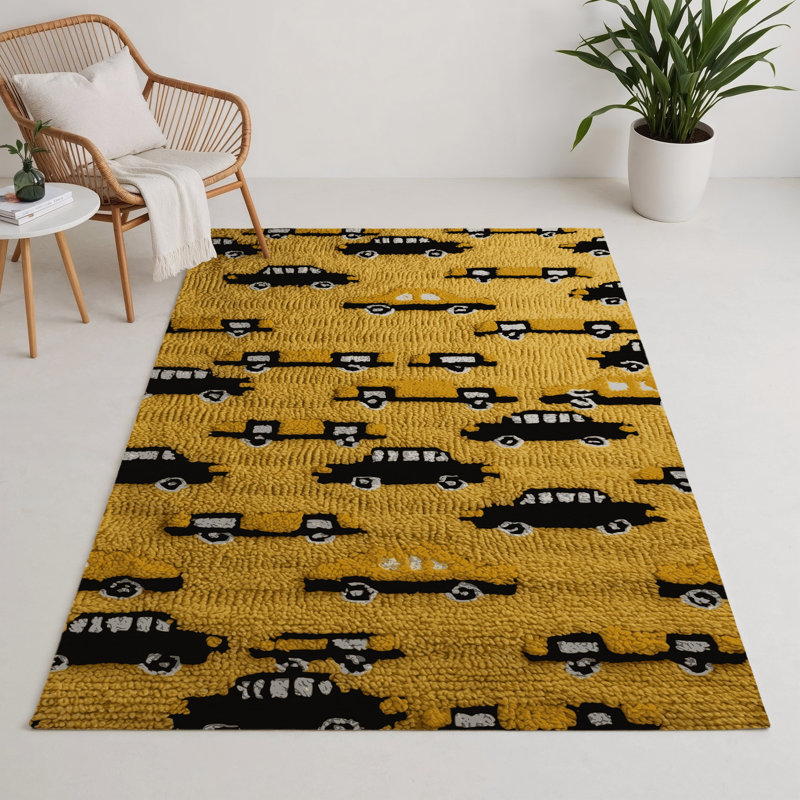 Tapis intérieur et extérieur brun Transport, Rectangle 5 pi x 7 pi