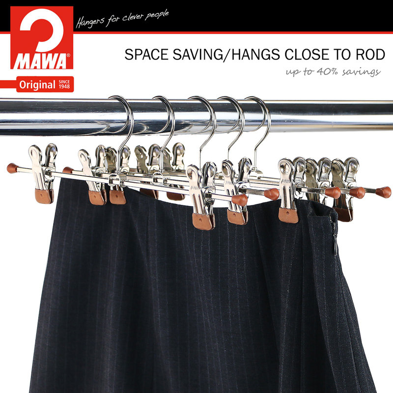 Cintre pour pantalons antidérapant avec pinces, H 3 po x l 12 po x P 1,12 po, Cuivre