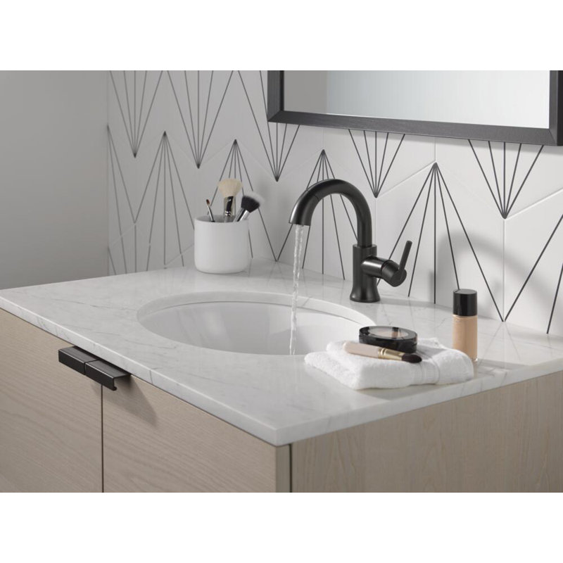 Trinsic Widespread Bathroom Faucet with Drain Assembly, Matte Black