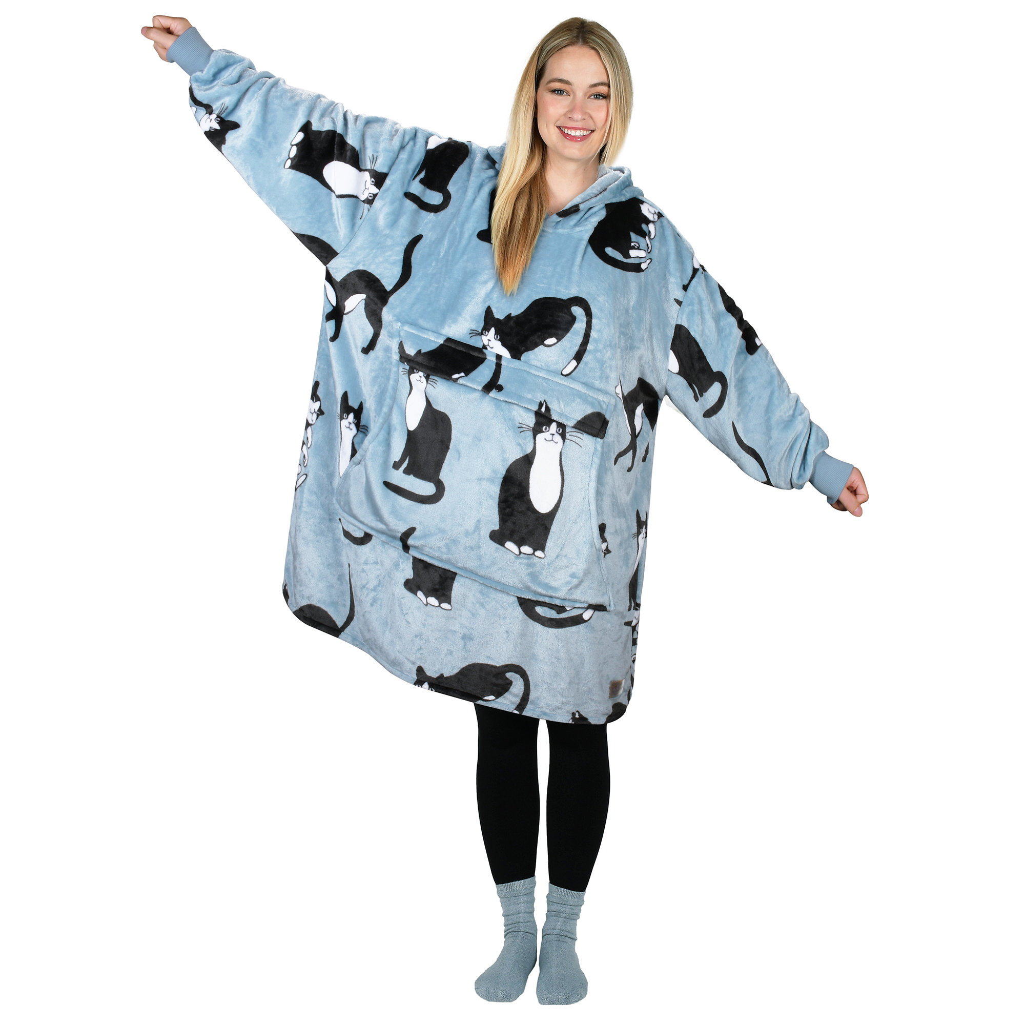 Sherpa Hoodie Catalonia Oversized Hoodie Wearable Blanket