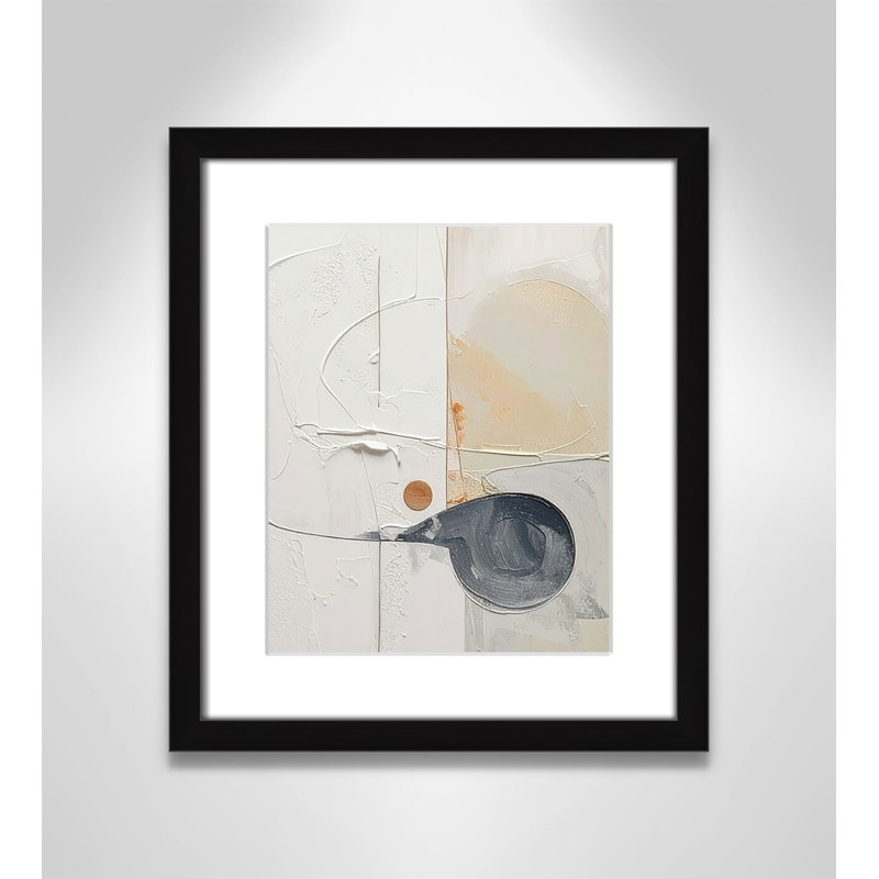 «Plastering III» par Alonza Saunders, Imprimé mat, L 13 po x H 15 po, Noir satiné