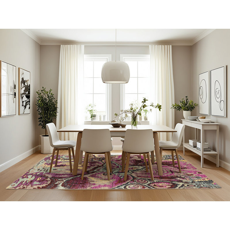 Crotzer Abstract Indoor Rug, Rectangle 7' x 10'