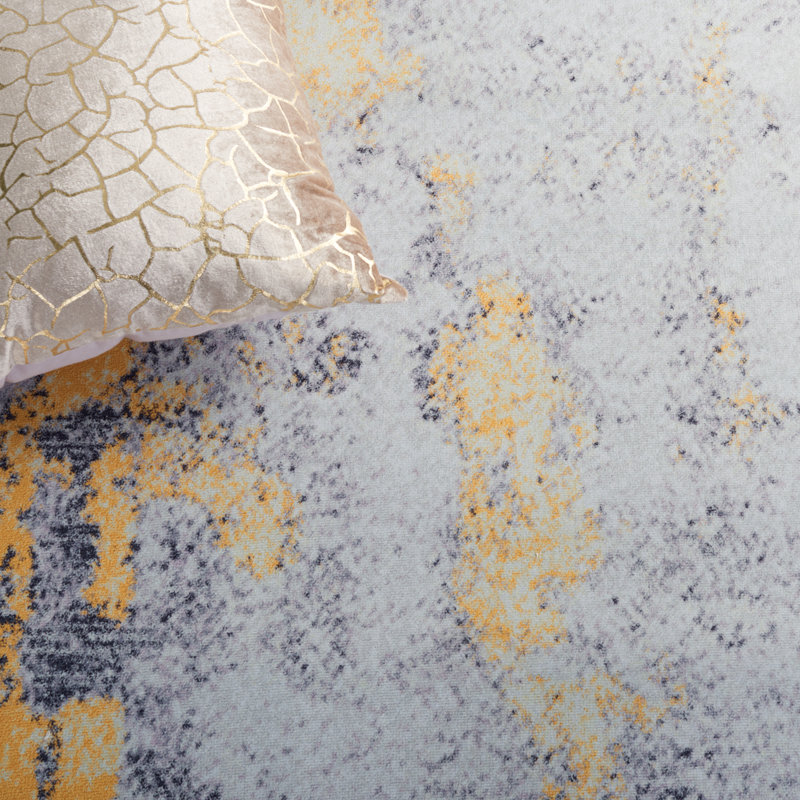 Tacoma Performance Machine Washable Abstract Rug, Round 6'