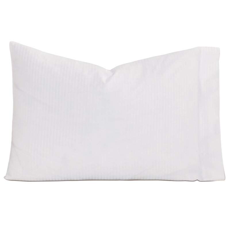Emilio Egyptian Cotton Jacquard Striped, White, Queen Pillowcase