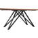 Amina Solid Wood Top Metal Base Dining Table