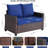  Outdoor Rattan Loveseat Sofa,Patio Wicker Couch with Cushions-772370480