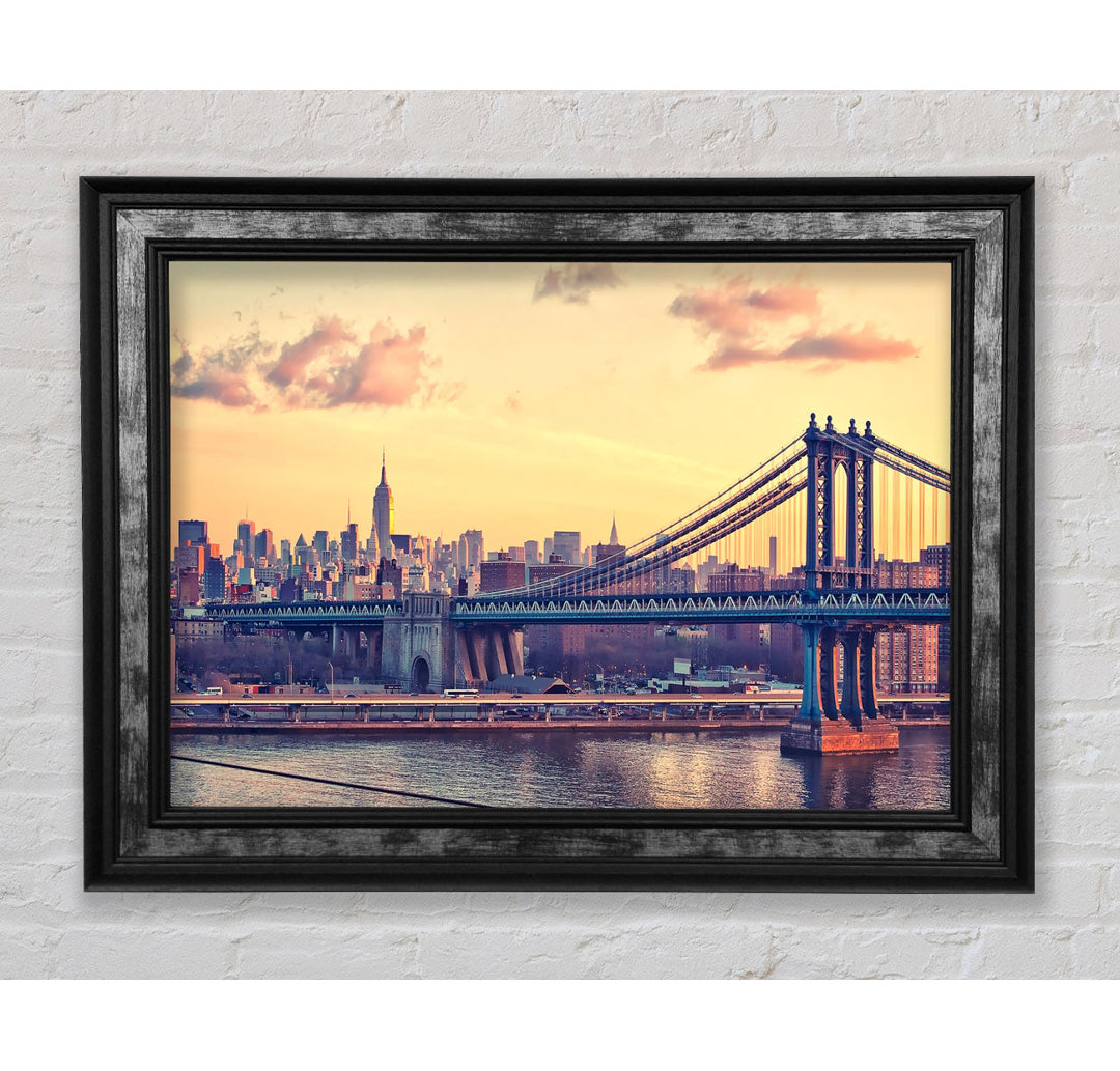 Bay Bridge New York - Bilderrahmen Kunstdrucke