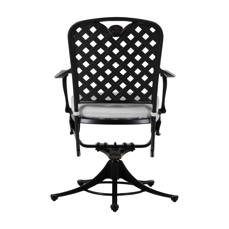 Outdoor Provance Rocking Metal Chair with Cushions, No Welt, Bali Pearl, Slate Gray