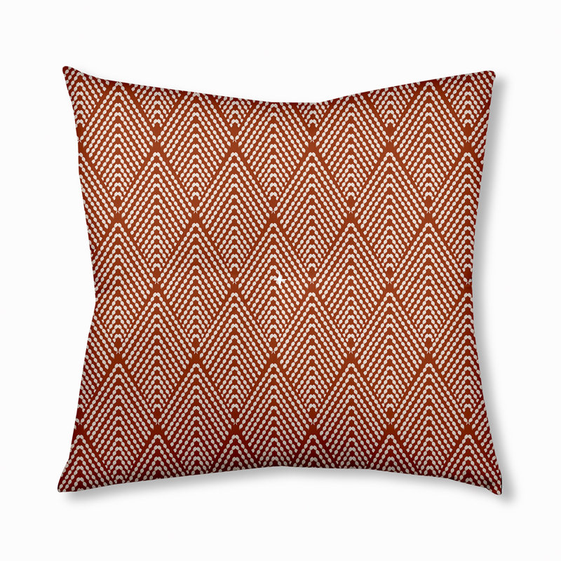 323_Oreiller de sol capitonné DesignLefeflor, rouille, 26 po x 26 po