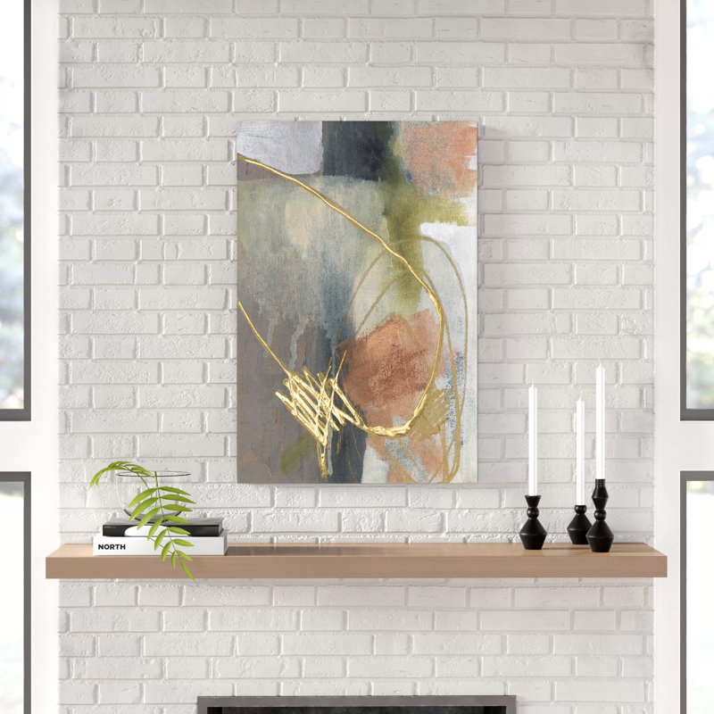 Burnished Loops II by Jennifer Goldberger - Painting, 122cm H x 81cm W, Wrapped Canvas