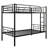 Twin Over Twin Bunk Bed, Metal Bunk Bed With Ladder And Guardrails, Convertible Into 2 Individual Beds-1492468559